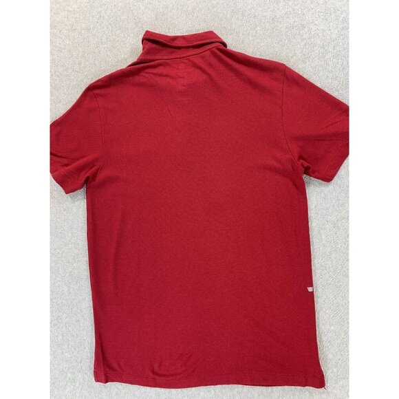 Mack Weldon Aeroknit Short Sleeve Polo Shirt (Men's Medium) Blood Red - Picture 9 of 9